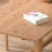 Solid wood table with simple rounded corners-106483530