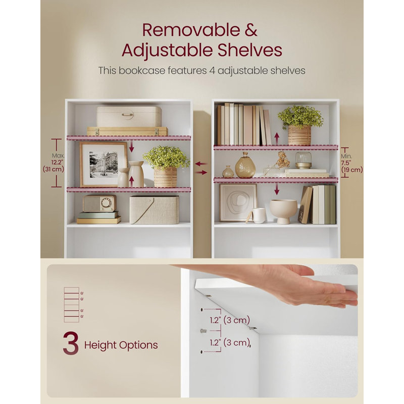 Bookcase, 6-Tier Bookshelf, Open Storage Shelf, Shelving Unit, 24 X 80 X 160.7 Cm, For Living Room, Home Office, Dinning Room