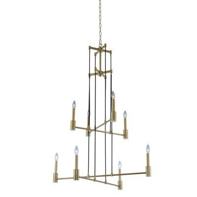 Kingston 8 - Light Dimmable Sputnik Modern Linear Chandelier