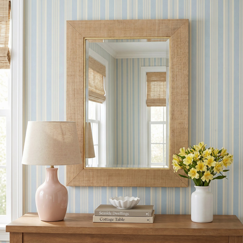 Loreene Grass Cloth Mirror