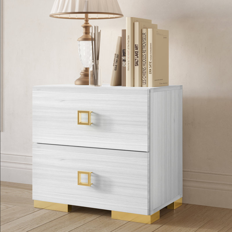 Table de chevet Titian, Blanc, 1