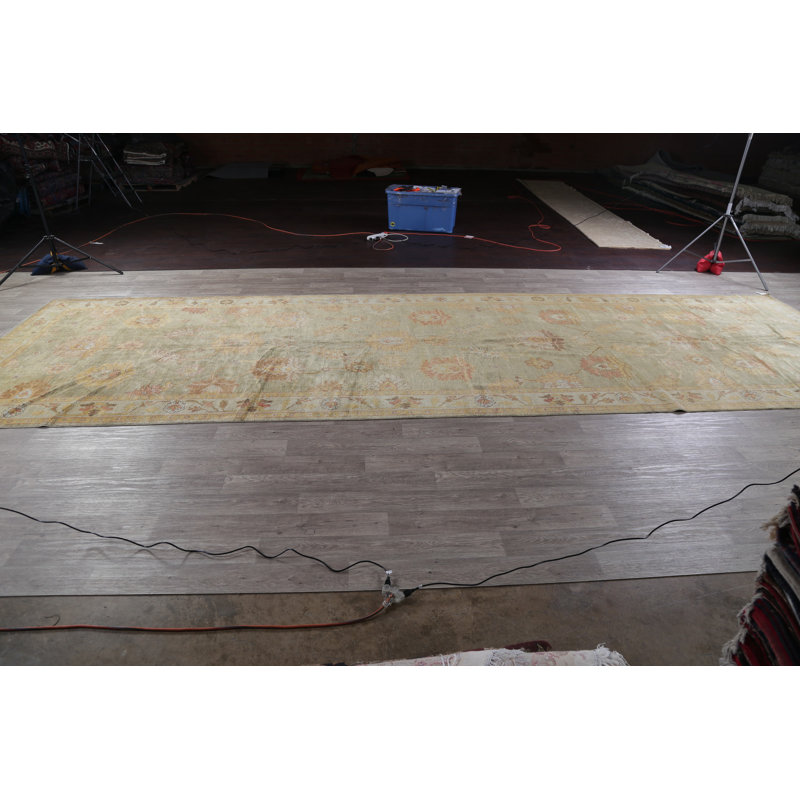 Tapis zone en laine de couloir 6 pi 8 po x 21 pi 7 po one-of-kind à la main noué la new age VanVleet