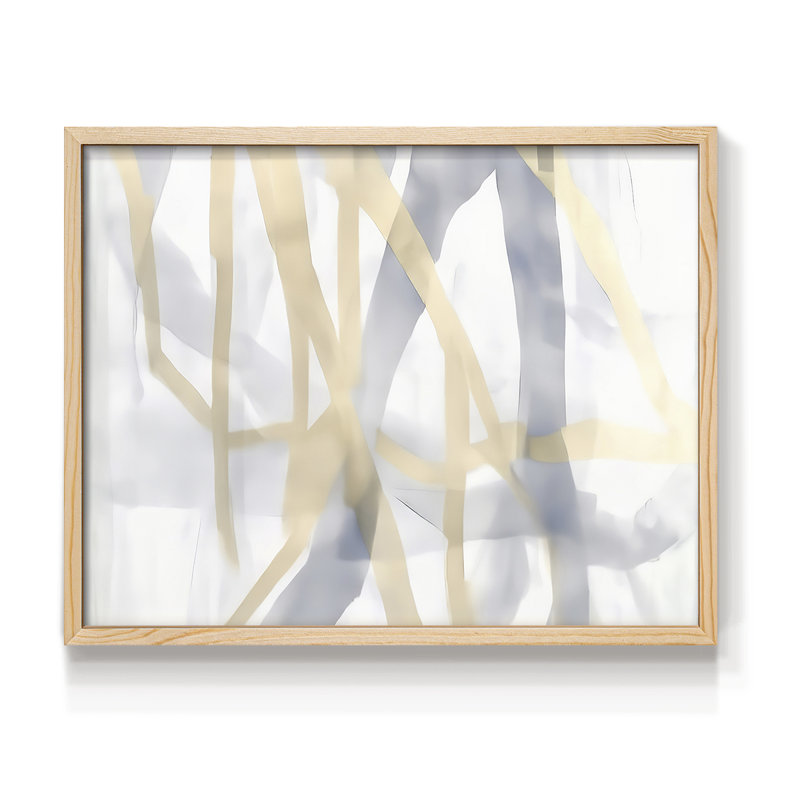 Abstrait, série Lxxxvi, reproduction encadrée, H 8 po x l 10 po, Naturel