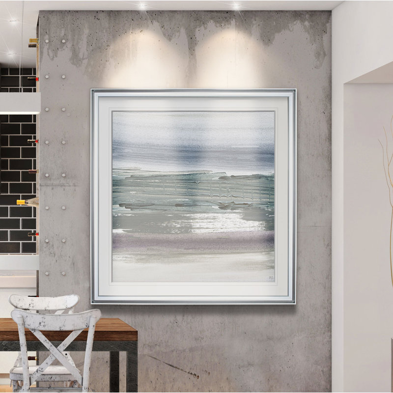 Sahara I huile - impression, H 28 po x l 28 po x P 1,5 po, Cadre argenté