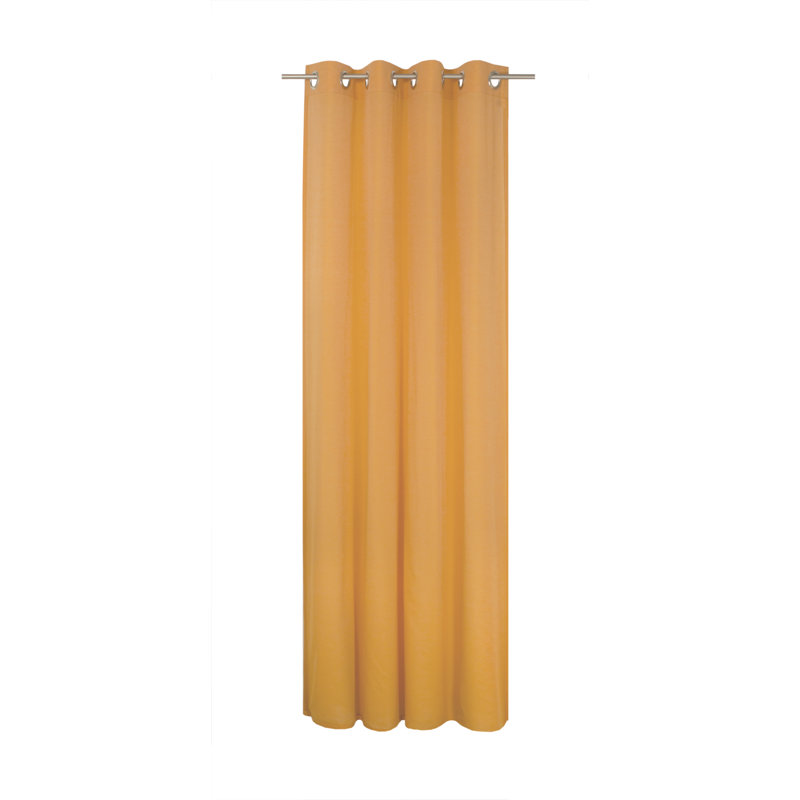 Peck Eyelet Room Darkening Single Curtain, 142cm Width x 150cm Drop, Orange