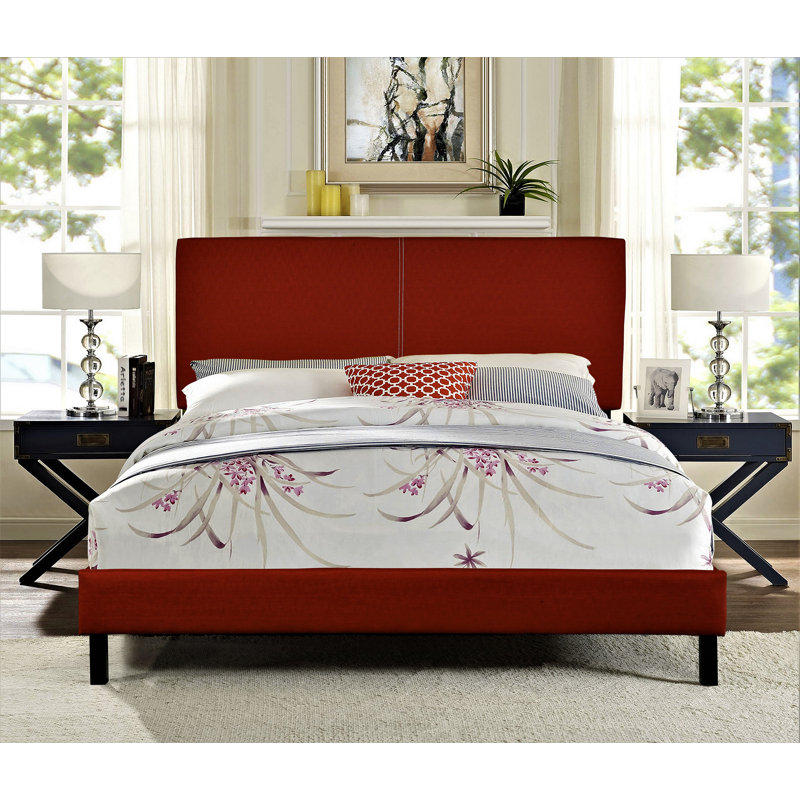 Alano Damen Upholstered Storage Standard Bed, Queen, Gray