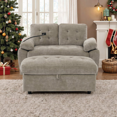 Fauteuil inclinable double Dream Team avec repose-pieds de rangement et charge USB - Repos sans effort redéfini