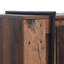 120cm Wide 2 Door Rustic Wardrobe with Hanging Rail and Metal Frame