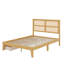 Lit avec tête de lit en rotin et 2 tiroirs de rangement, lit en bois d'hévéa avec sel et pieds de soutien améliorés-1848649727-1848649665