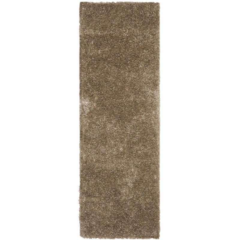 Delane Handmade Tufted Brown Area Rug, Runner 2'3" x 7'