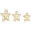 LED Lighted Stars Outdoor Christmas Decorations - 14" - Gold - Set Of 3-876402045