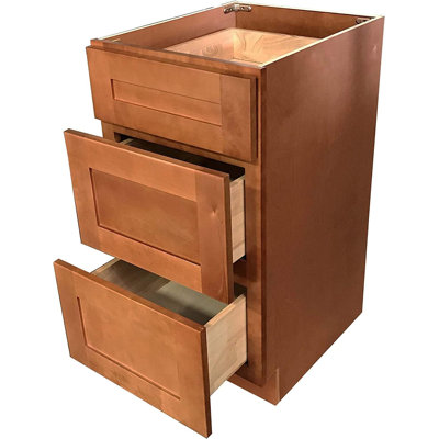 18" Bathroom Vanity 3 Drawer Base Ready-To-Assemble Cabinet