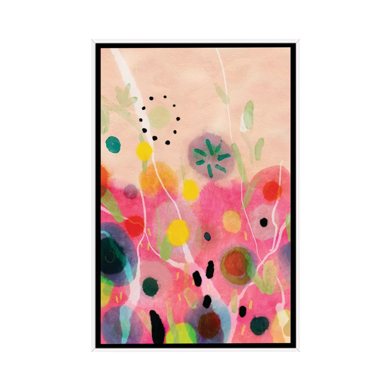 «Flower Power Abstract» par Ana Rut Bré - impression d'art graphique, Aucun mat, H 40 po x l 26 po x P 1,5 po