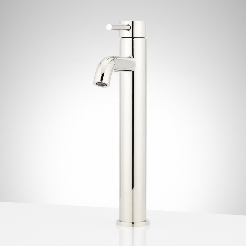 Lexia 1.2 GPM Vessel Single Hole Bathroom Faucet, Polished Nickel