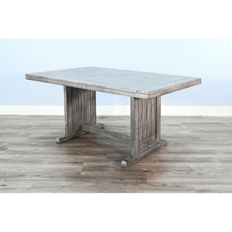 Edenbridge Mahogany Solid Wood Dining Table, Alpine Gray