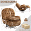 91cm Wide Velvet Swivel-136835076