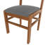 Ensemble de 4 chaises de salle à manger rembourrées en tissu de style Mid-Century, chaise de salle à manger de style campagnard