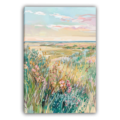 Art mural sur toile Sunlit Meadow Wildflower