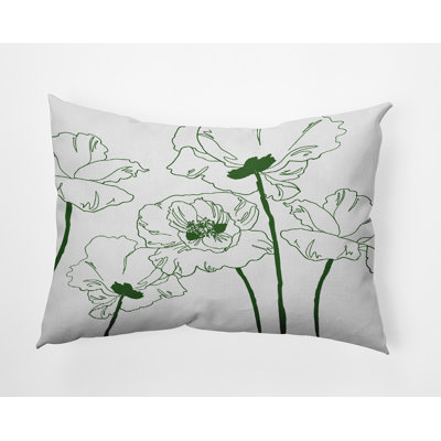 Coussin décoratif en polyester floral