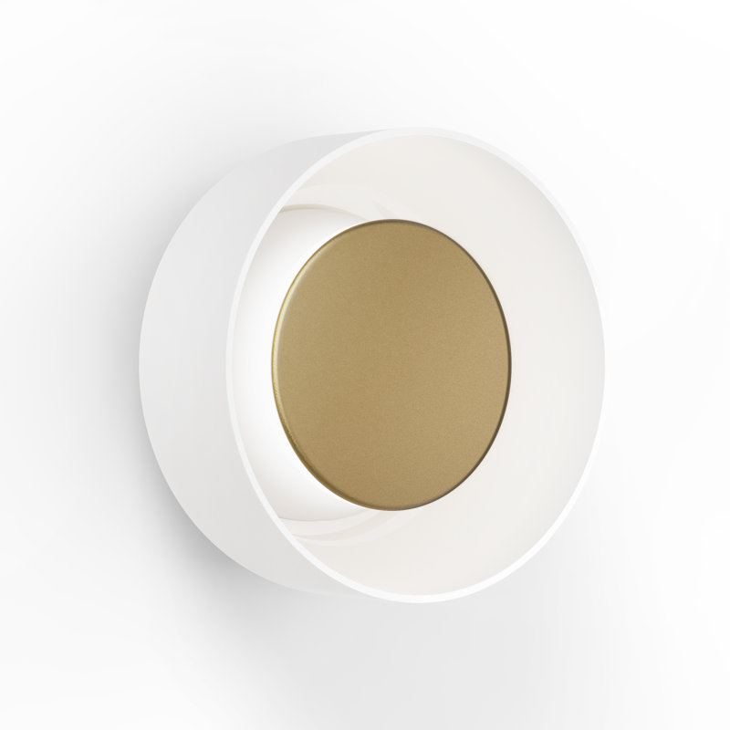 Totem Wall Sconce 3 CCT, Brushed Brass/White, White