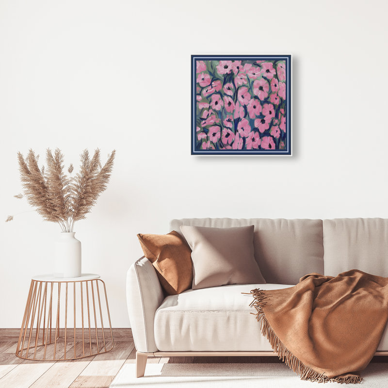 Night Blooms Print by Oliver Gal, 31"H x 31"W, White Floater Frame