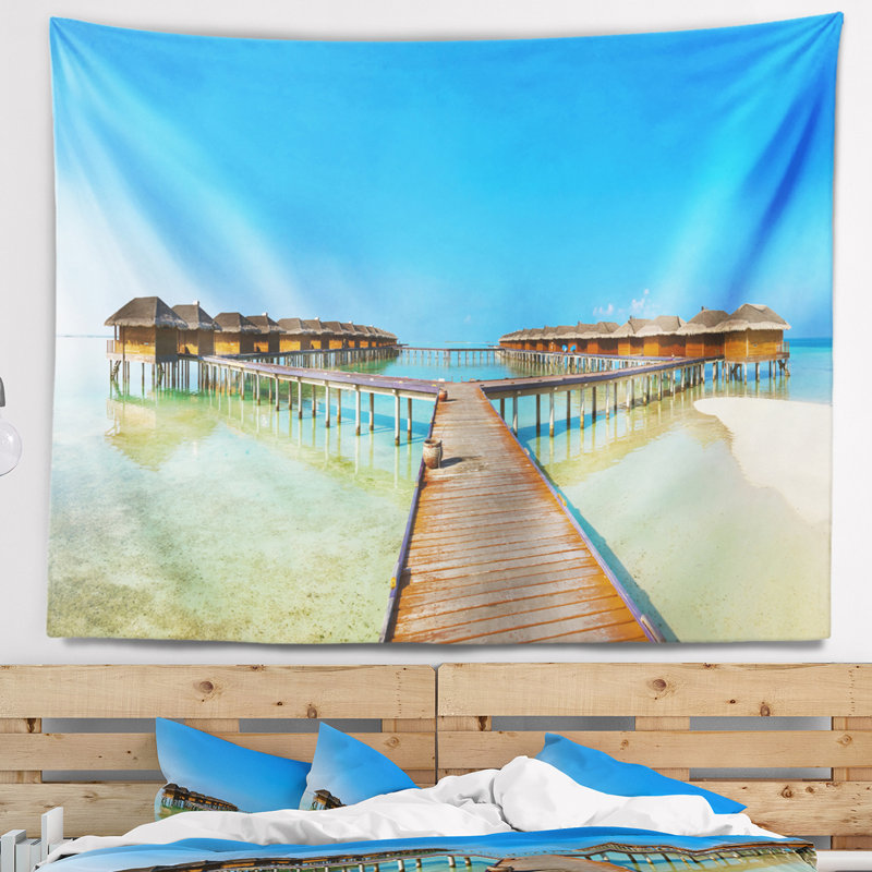 Tapisserie «Schafer Bunsons in Maldives Island», H 32 po x l 39 po