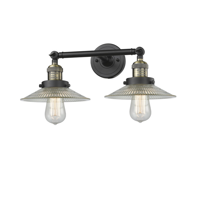 Éclairage pour salle de bain 2 lumières Miramontes, Ampoule DEL 6 watts Vinage, Laiton antique noir
