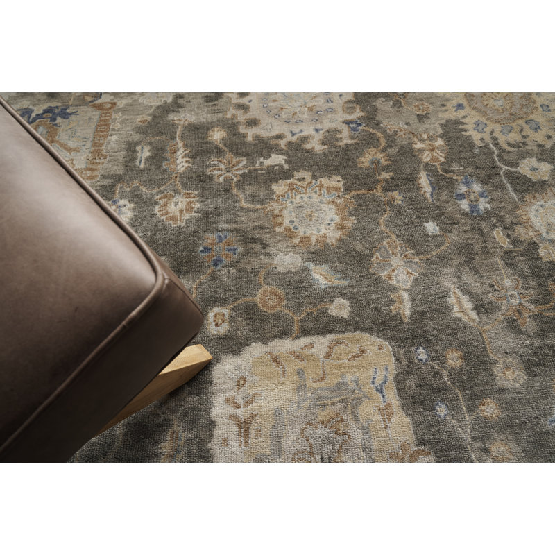 Essex Wool Damask Area Rug, Rectangle 8' x 10'