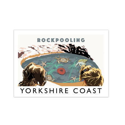 Rockpooling Yorkshire Coast by Richard O'Neill - Print