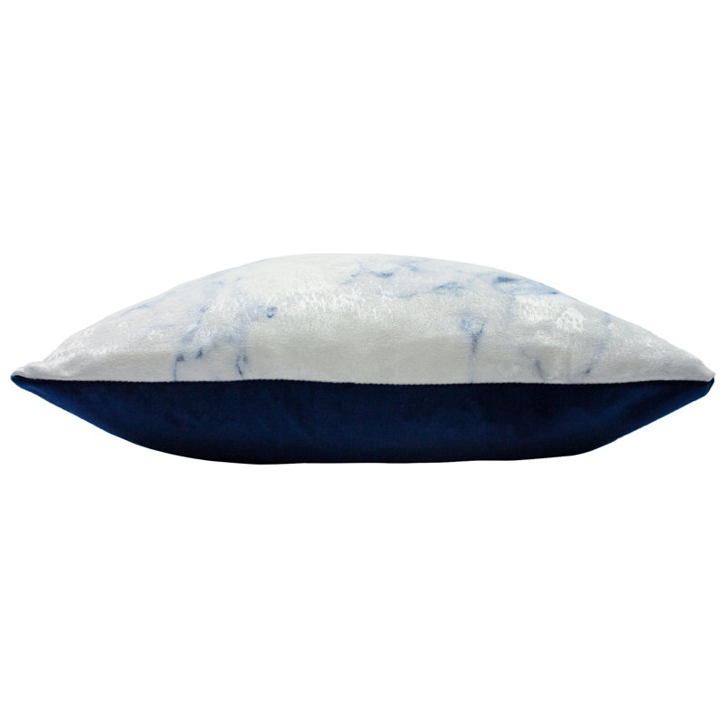 Cinnabar Abstract Square Cushion, Ink Blue/Royal Blue