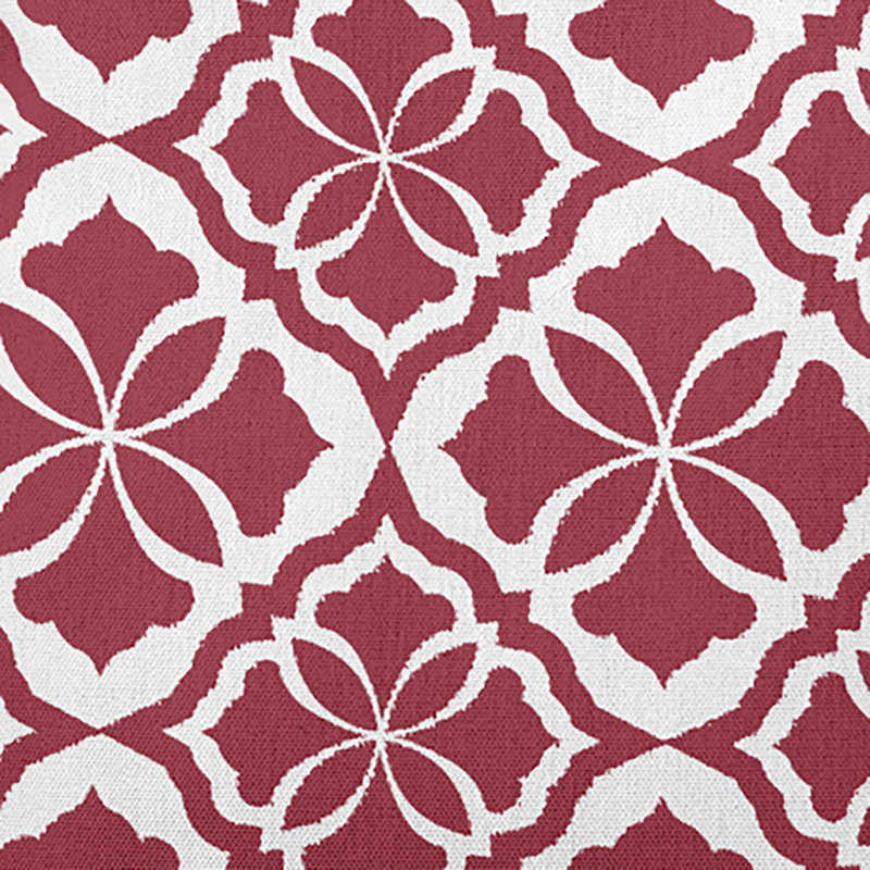 Geometric Outdoor Reversible Throw Pillow, Red