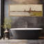 «Rustic Countryside Quiet Riverbank Classic Landscape», reproduction d'art sur toile-98042341-111665161