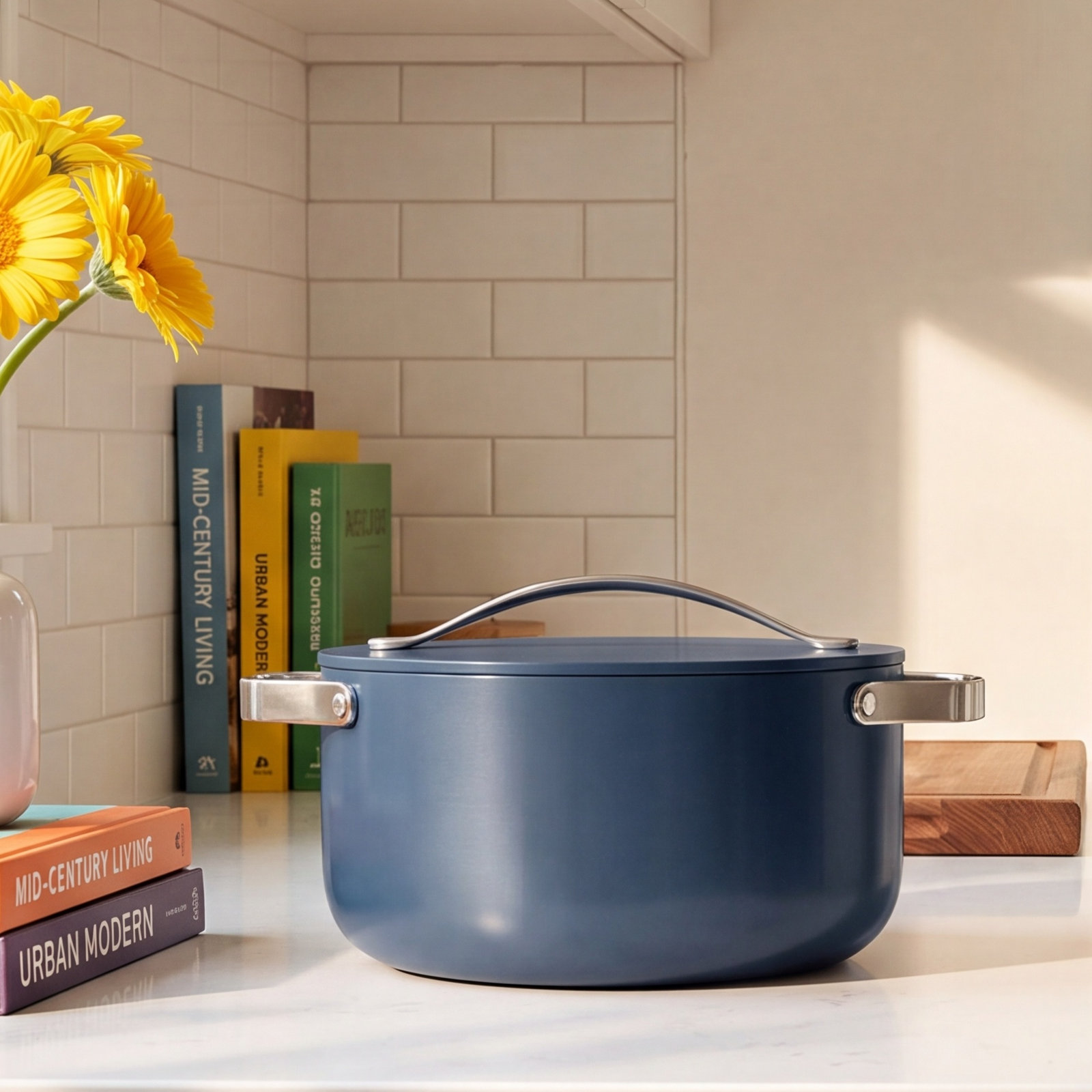 Nonstick Ceramic Dutch Oven, Navy
