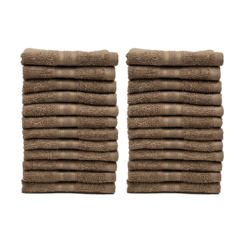 Essuie-mains 100% coton Amogha, Taupe profond