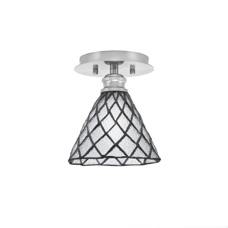 Verre semi-encastré 1 lumière Edge, Nickel brossé