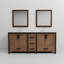 Ensemble de meuble-lavabo double blanc D 22 po, comptoir en quartz blanc, robinet et miroir de 30 po-1551884844-1551884845
