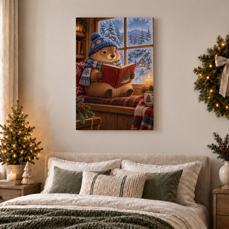 Art mural sur toile de Noël, H 24 po x l 16 po