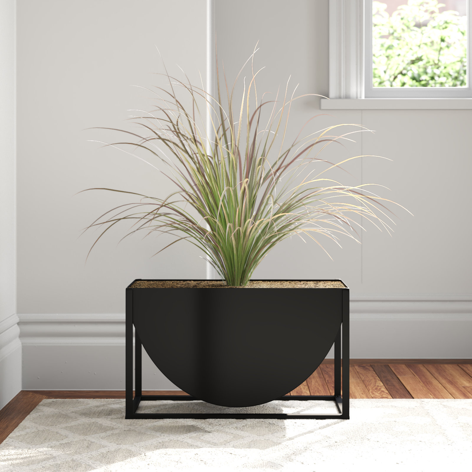 Romee 12" Planter Box, Black