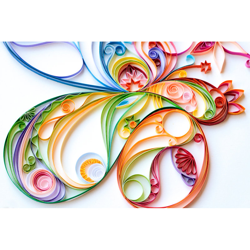 Paper Quilling Pattern by Gokcemim - Wrapped Canvas Print, 20cm H x 30cm W