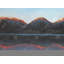 Ensemble de 4 napperons en polyester tressé - montagnes et lac calme