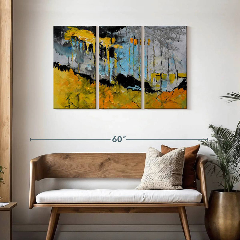 Avery Bleeding Sunrise Abstract, 28" H x 45" W