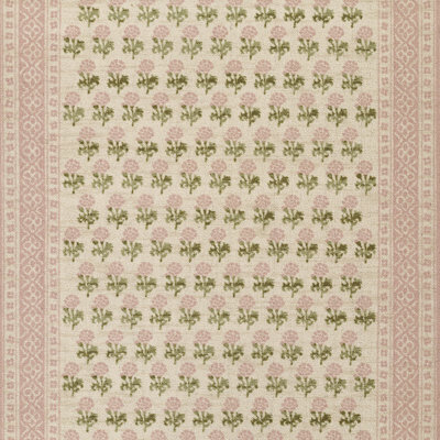 Anders Pink Floral Wool Rug
