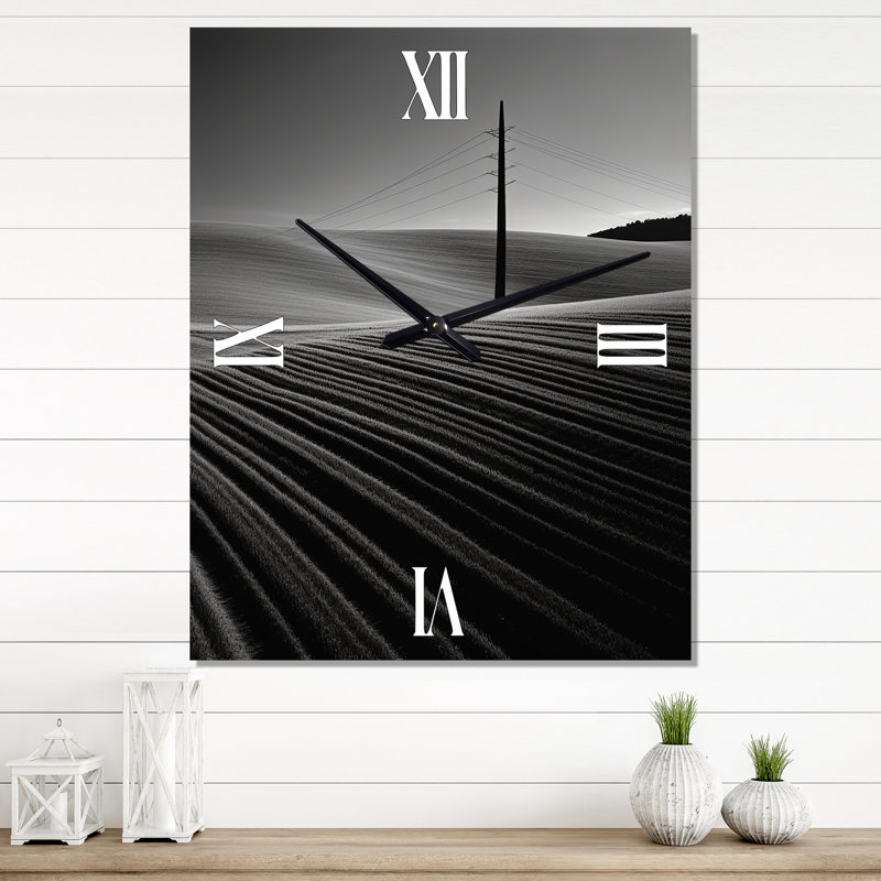 Kentarious - Power Lines Modern Wall Clock, Large