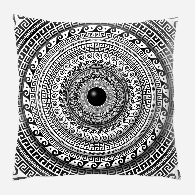 Geometric Microsuede Reversible Throw Pillow