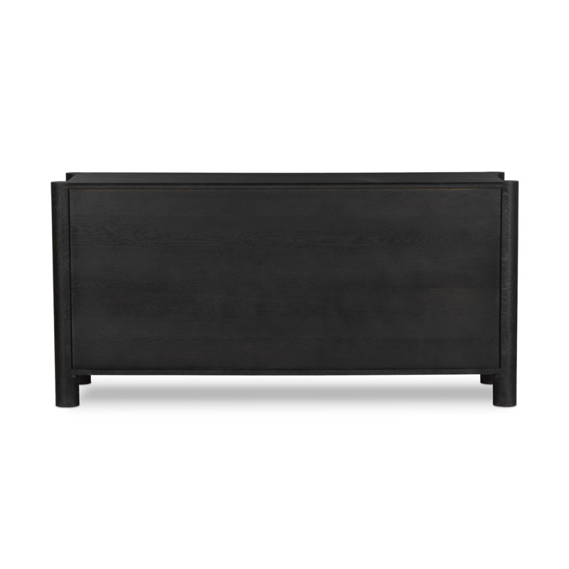 Ezri 6 - Drawer Solid Wood Dresser, Black