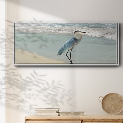 Beach Set Heron - toile encadrée