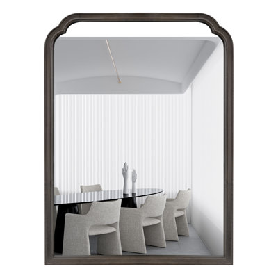Ancalin Solid Wood Arched Wall Mirror