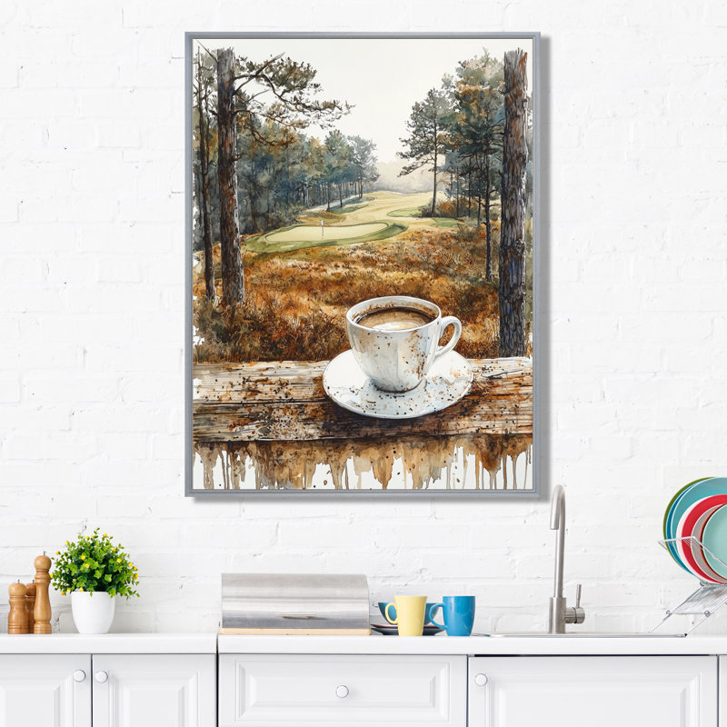 Hearne - impressions sur toile pour aliments et boissons, Argent argent, Impression encadrée flottante, H 20 po x l 12 po