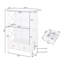 Armoire de salle de bain autoportante 23,75 po avec 2 tiroirs et support de rangement Antonne -68206040