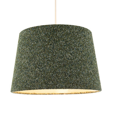 20cm H Fabric Drum Lamp Shade ( No Direct Attachment Method ) in Green